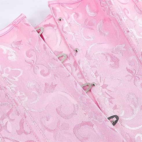Ladies Classic Elegant Flower Tapestry Brocade Underbust Corset