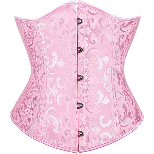 Ladies Classic Elegant Flower Tapestry Brocade Underbust Corset