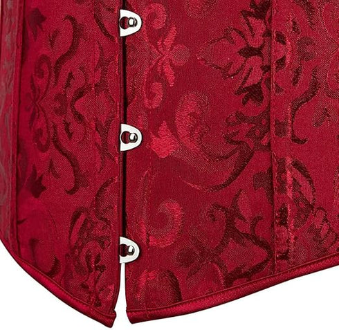 Ladies Classic Elegant Flower Tapestry Brocade Underbust Corset