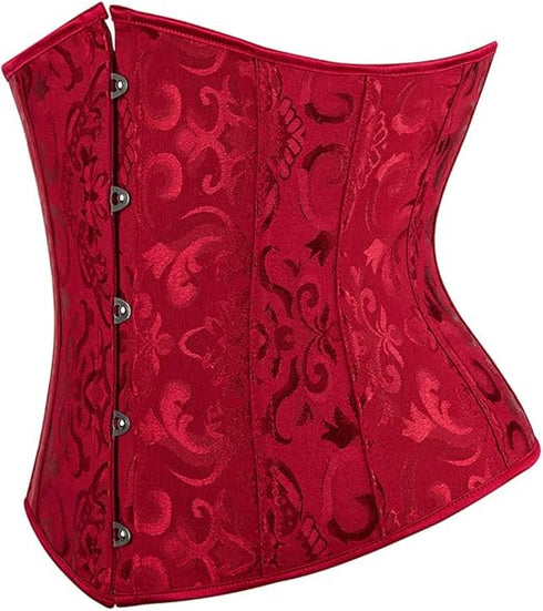 Ladies Classic Elegant Flower Tapestry Brocade Underbust Corset