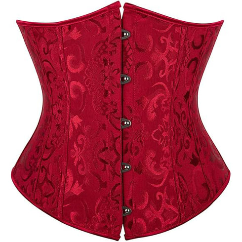 Ladies Classic Elegant Flower Tapestry Brocade Underbust Corset