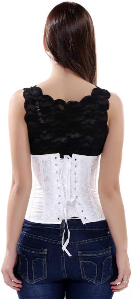 Ladies Classic Elegant Flower Tapestry Brocade Underbust Corset