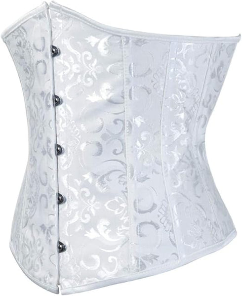 Ladies Classic Elegant Flower Tapestry Brocade Underbust Corset