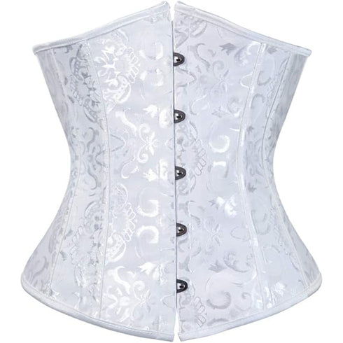 Ladies Classic Elegant Flower Tapestry Brocade Underbust Corset