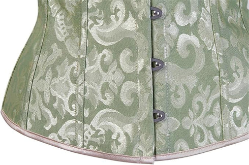 Ladies Classic Elegant Flower Tapestry Brocade Underbust Corset