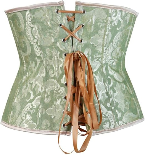 Ladies Classic Elegant Flower Tapestry Brocade Underbust Corset