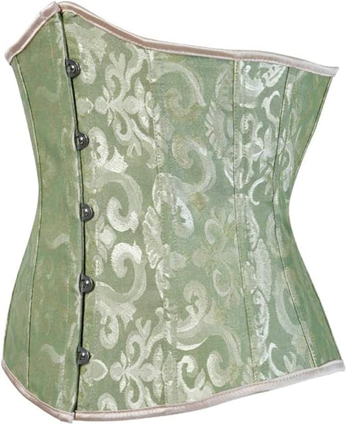 Ladies Classic Elegant Flower Tapestry Brocade Underbust Corset
