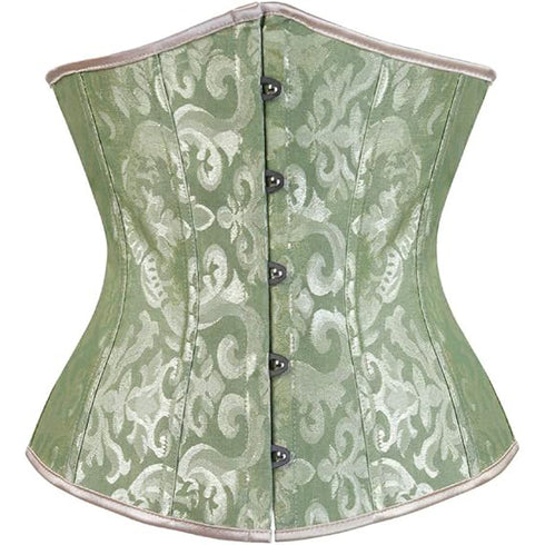 Ladies Classic Elegant Flower Tapestry Brocade Underbust Corset