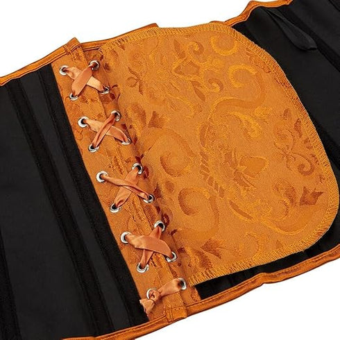 Ladies Classic Elegant Flower Tapestry Brocade Underbust Corset