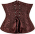 Ladies Classic Elegant Flower Tapestry Brocade Underbust Corset