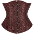 Ladies Classic Elegant Flower Tapestry Brocade Underbust Corset