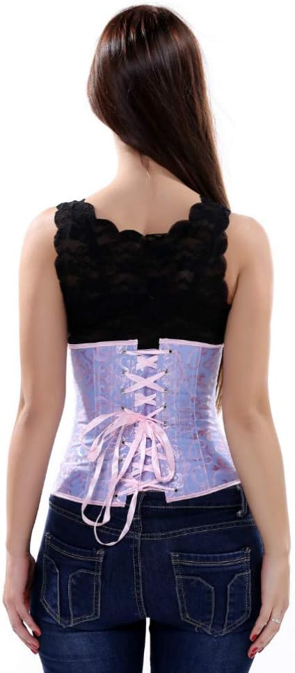 Ladies Classic Elegant Flower Tapestry Brocade Underbust Corset