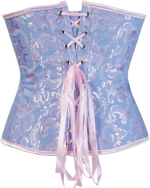 Ladies Classic Elegant Flower Tapestry Brocade Underbust Corset