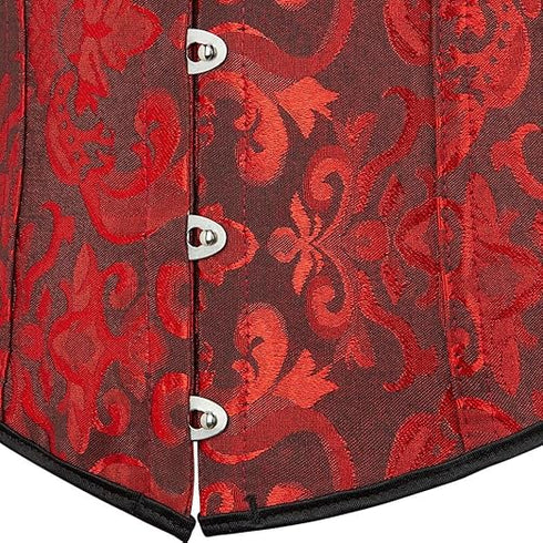 Ladies Classic Elegant Flower Tapestry Brocade Underbust Corset