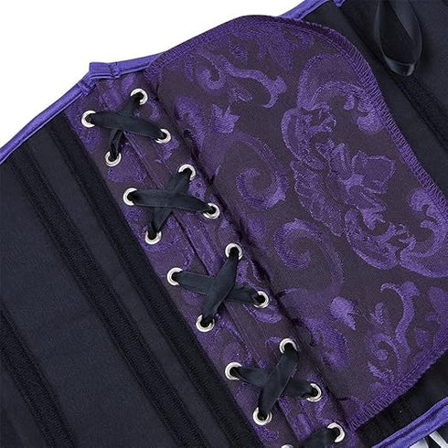 Ladies Classic Elegant Flower Tapestry Brocade Underbust Corset