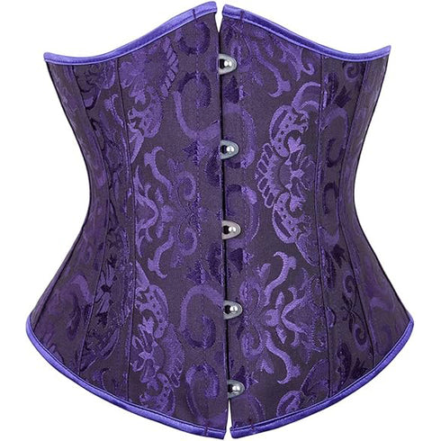 Ladies Classic Elegant Flower Tapestry Brocade Underbust Corset