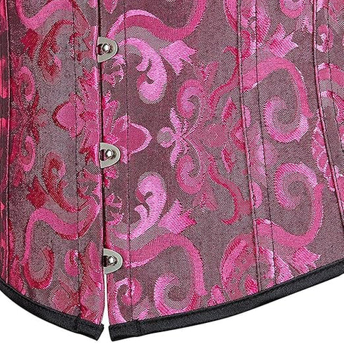 Ladies Classic Elegant Flower Tapestry Brocade Underbust Corset