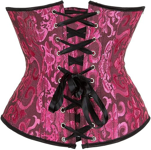 Ladies Classic Elegant Flower Tapestry Brocade Underbust Corset