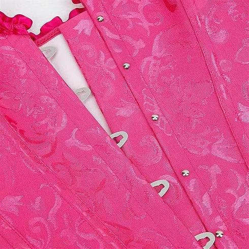 Ladies Classic Elegant Flower Tapestry Brocade Underbust Corset