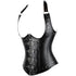 Leather Halter Cupless Rivet Steampunk Underbust Corset with Buckles