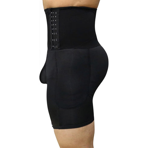 Men's High Waist Boxers Briefs Butt Lifter Shaper Shapewear Foam Padded Panties