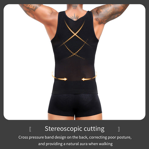 Original Men's Chest Compression Shirt to Hide Gynecomastia Moobs Shapewear