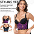 Lace Bralette for Women V Neck Bustier Tops with Underwired Racerback Crop Top