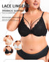 Minimizer Bras for Women Full Coverage Unlined Lace Sexy Plus Size Underwire Bra for Large Breasts