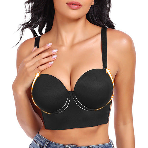 Push Up Bras for Women Top Bustier Padded Underwire Bra Add One Cup