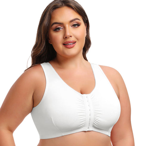 Women Front Closure Push Up Sports Bra Plus Size Full Coverage Full Figure Support Bras