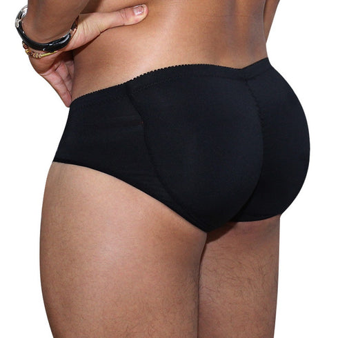 Men's Padded Hip-up Brief Traceless Butt Lifting Booster Fake Butt Skinny Panties