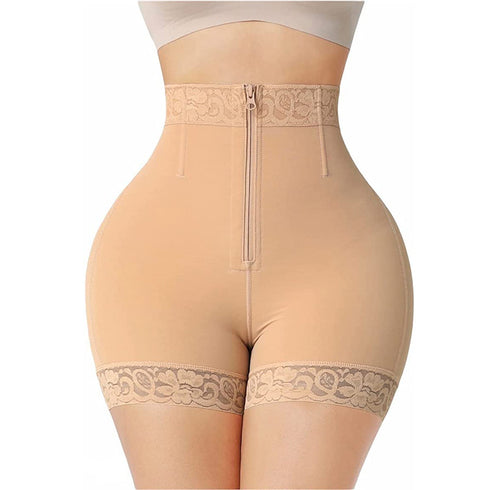 Butt Lifter Shapewear Tummy Control Shorts For Women With Hook Zipper Closure Body Shaper Wear