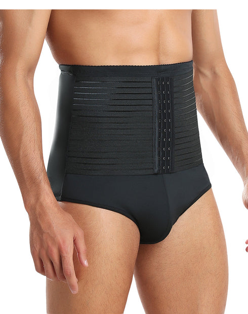 Men’s Tummy Shaper Briefs High Waist Body Slimmer Firm Control Belly Adjustable Compression Shapewear