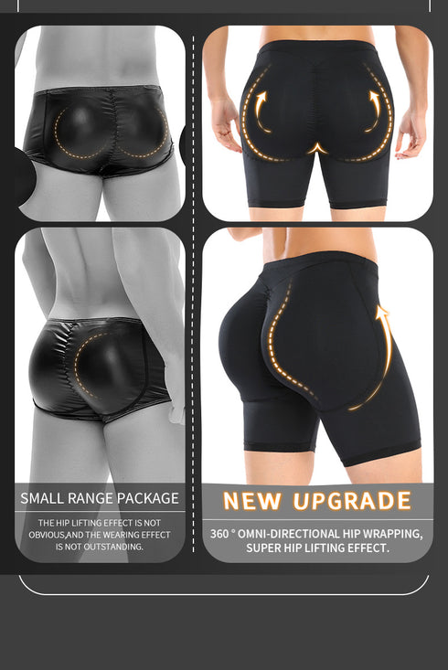 Men Compression Butt Lifter Enlarge Boxer Briefs Underwear Removable Pad Butt Enhancing