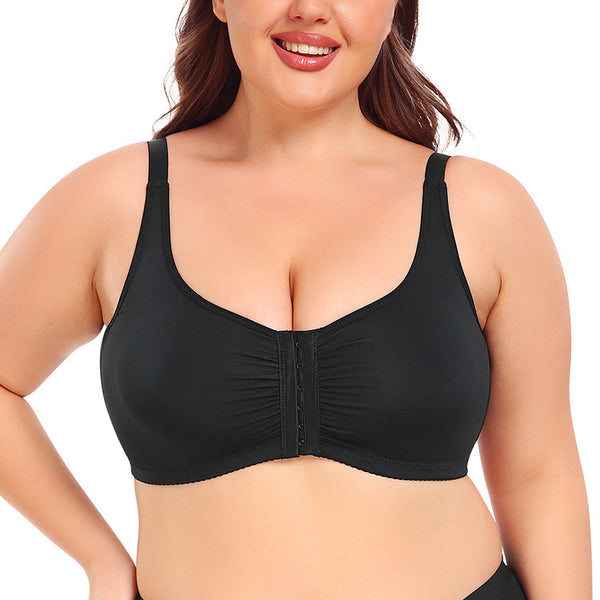 Plus Size Lace Bra Women's Full Coverage Unlined Underwire Bra for Heavy Breast