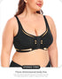 Plus Size Lace Bra Women's Full Coverage Unlined Underwire Bra for Heavy Breast