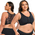 Women Front Closure Push Up Sports Bra Plus Size Full Coverage Full Figure Support Bras