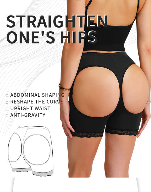 Women's Butt Lifter Lace Boy Shorts Body Shaper Panties Boyshorts Underwear