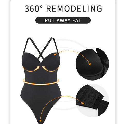 Shapewear Bodysuit Tops for Women Tummy Control V Neck Thong Body Shaper Going Out Outfits