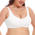 Plus Size Lace Bra Women's Full Coverage Unlined Underwire Bra for Heavy Breast