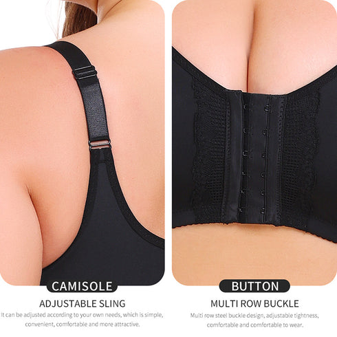 Bras for Women Plus Size Bras Full Coverage Wireless Bra Front Closure Bra