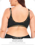 Plus Size Lace Bra Women's Full Coverage Unlined Underwire Bra for Heavy Breast