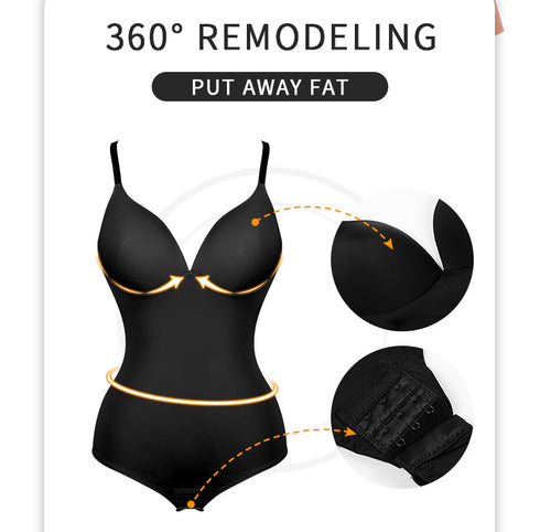 Shapewear Bodysuits for Women Thong Body Suit Deep V Neck Top Body Shaper