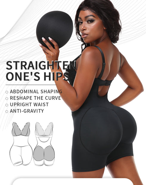 Women's Shapewear Plus Size Full Body Shaper Butt Lifter Thigh Slimmer Post Surgery Bodysuit