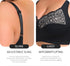 Women's Plus Size Unlined Underwire Lace Bra with Cushion Straps
