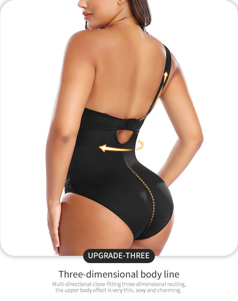 Women's Single Shoulder Push-Up One-Piece Shapewear Body Shaping & Tummy Control