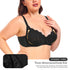 Women's Sexy Lace Bra Non Padded Underwire Bra Full Coverage Plus Size Lace Bralette
