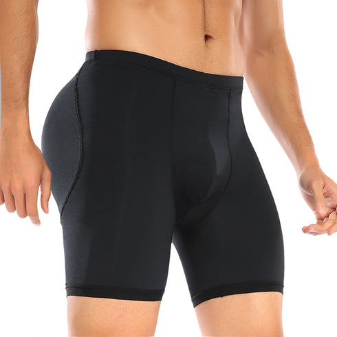 Men Compression Butt Lifter Enlarge Boxer Briefs Underwear Removable Pad Butt Enhancing