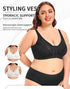 Front Buckle Bra Oversized Underwear Front Buckle Lace Bras Wireless Thin Mold Cup