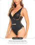 Shapewear for Women V Neck Lace Stitching Bodysuit One Piece Thong Body Shaper Top